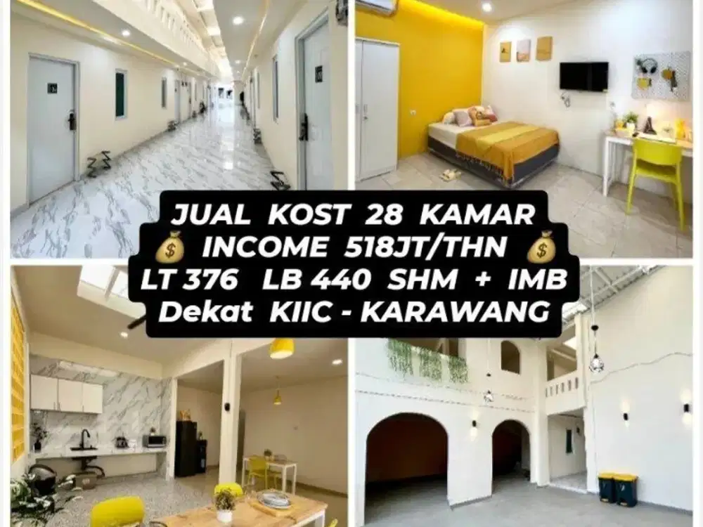 Rumah Kos Baru 28 Kamar di Dekat KIIC Karawang , Jawa Barat