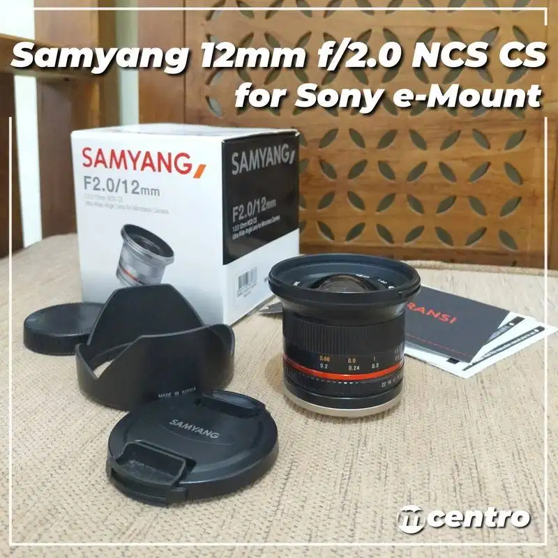 Lensa Samyang 12mm f/2.0 NCS CS Lens for Sony E-Mount Manual Focus