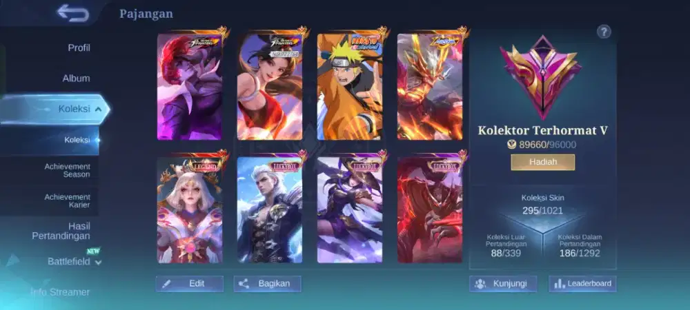 Akun ML jual santai minat inbox
