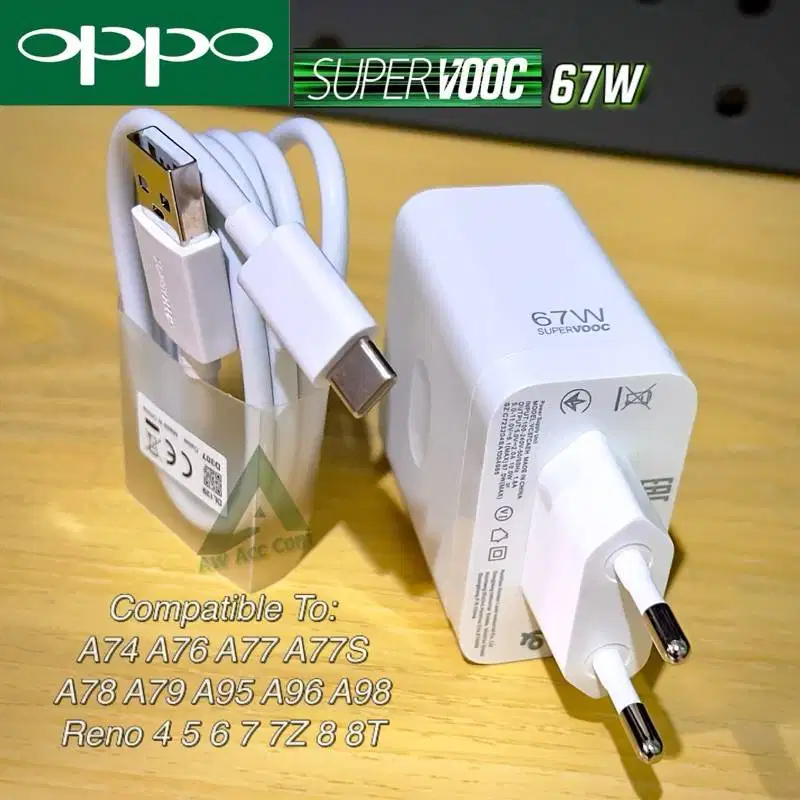 Charger Oppo 67W Type C Super VOOC / FAST CHARGING Original