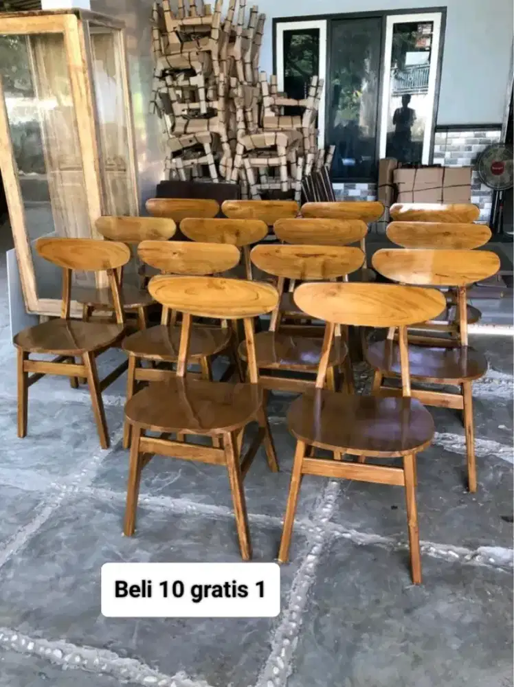 Kursi cafe jati kursi makan jati