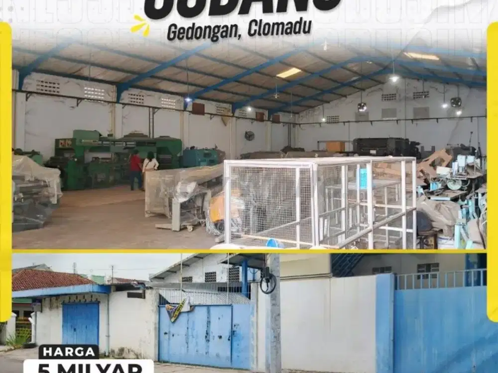 Dijual dan Sewa Gudang Industri Siap Pakai di Colomadu Dekat Tol & Bandara