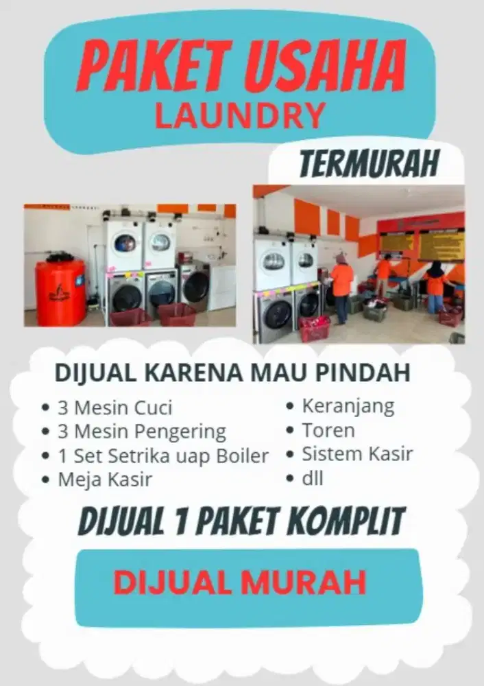 Dijual 1 set perlengkapan usaha Laundry