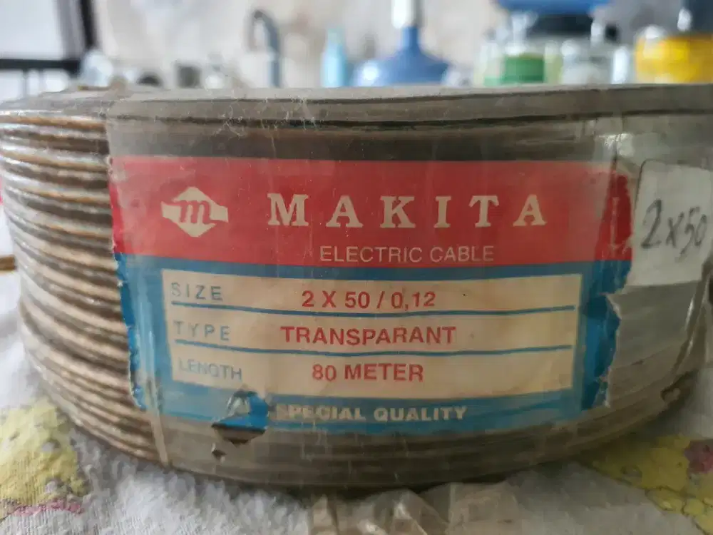 Makita Electric cable 2x50 | 80 meter | tembaga murni | kabel speaker