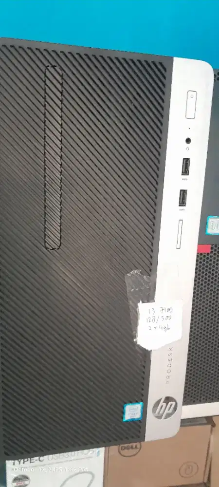 Pc hp mini tower ci3 gen 7 ssd 128gb