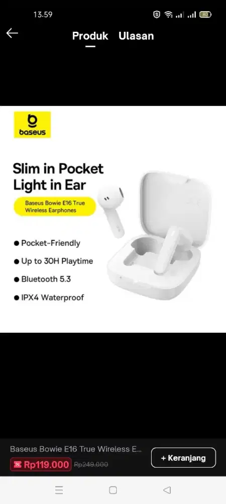 Baseus Bowie E16 True Wireless Earphones