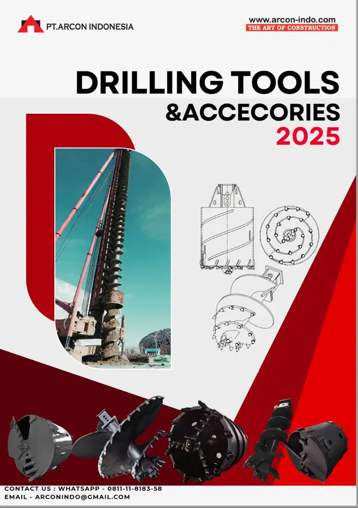 Jual Peralatan Bore Pile Lengkap – Core Bucket, Auger, Tremie Pipe, da