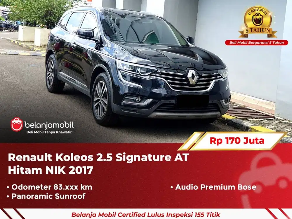 [ GARANSI 5TH ] Renault Koleos 2.5 Signature AT Hitam 2017/2018