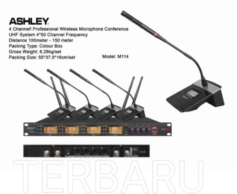 Mic Wireless Conference Ashley M114 isi 4 channel