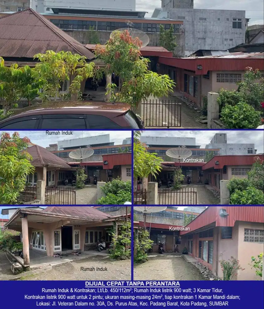 DIJUAL RUMAH TANPA PERANTARA DI PUSAT KOTA LOKASI STRATEGIS