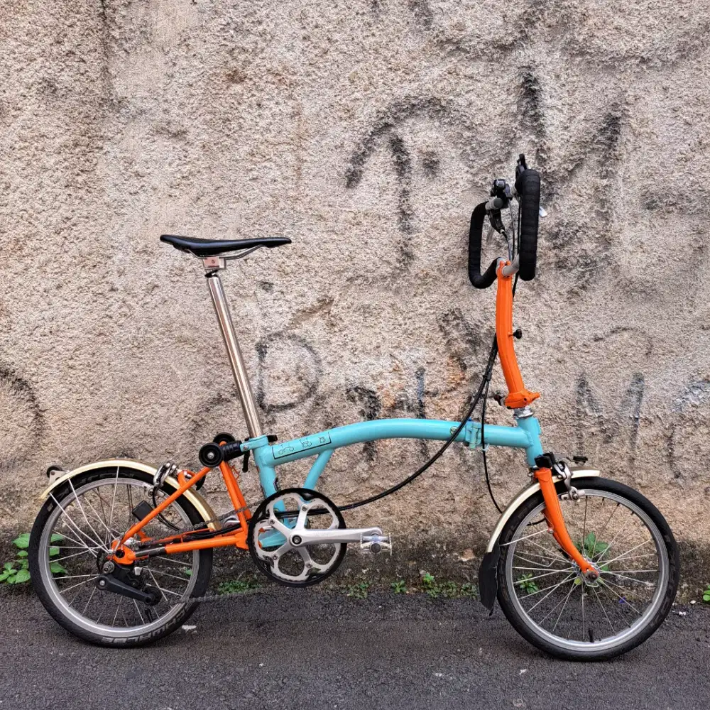 Brompton P6L Turkuish Green / Orange tahun 2009