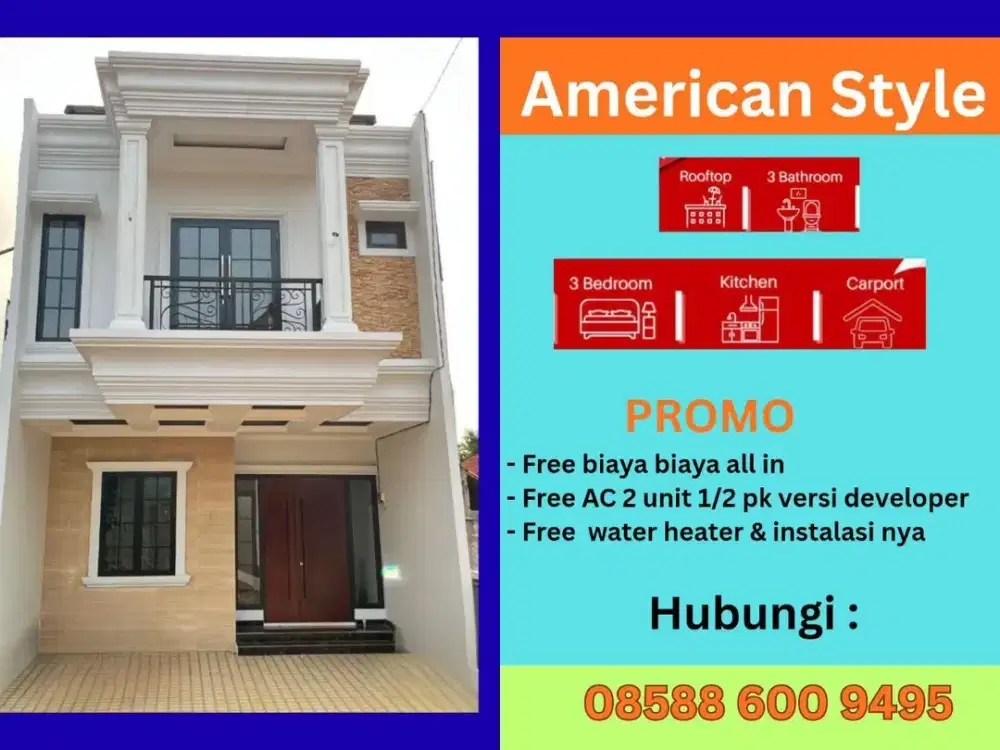 Rumah Mewah 2 Lantai Dijual di Depok – Dekat Tol Cijago, LRT Cibubur & UI | Bebas Banjir & SHM