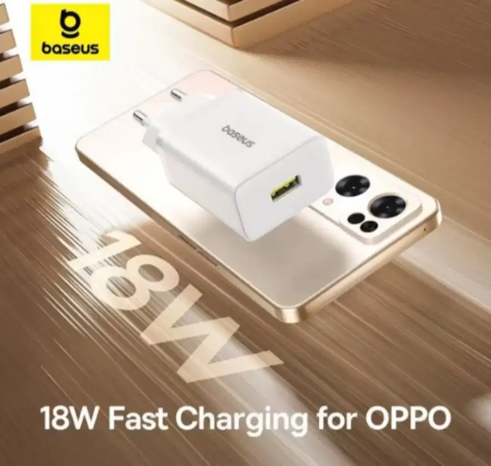 Baseus Adapter Charger USB A Quick Charge 3.0 Upto 18W 3A Hitam Ori