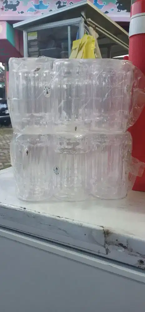 Gelas tangkai mika tebal(12 pcs)