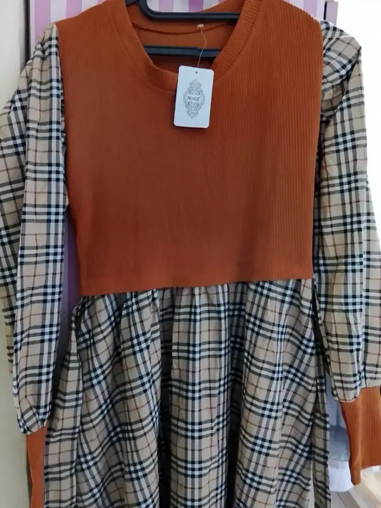 Baju Muslim Motif Burberry