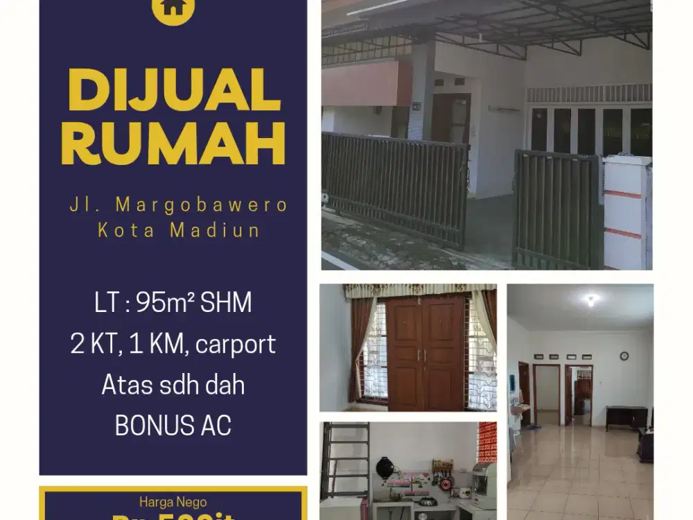 Rumah Siap Huni Jl. Margobawero Kota Madiun