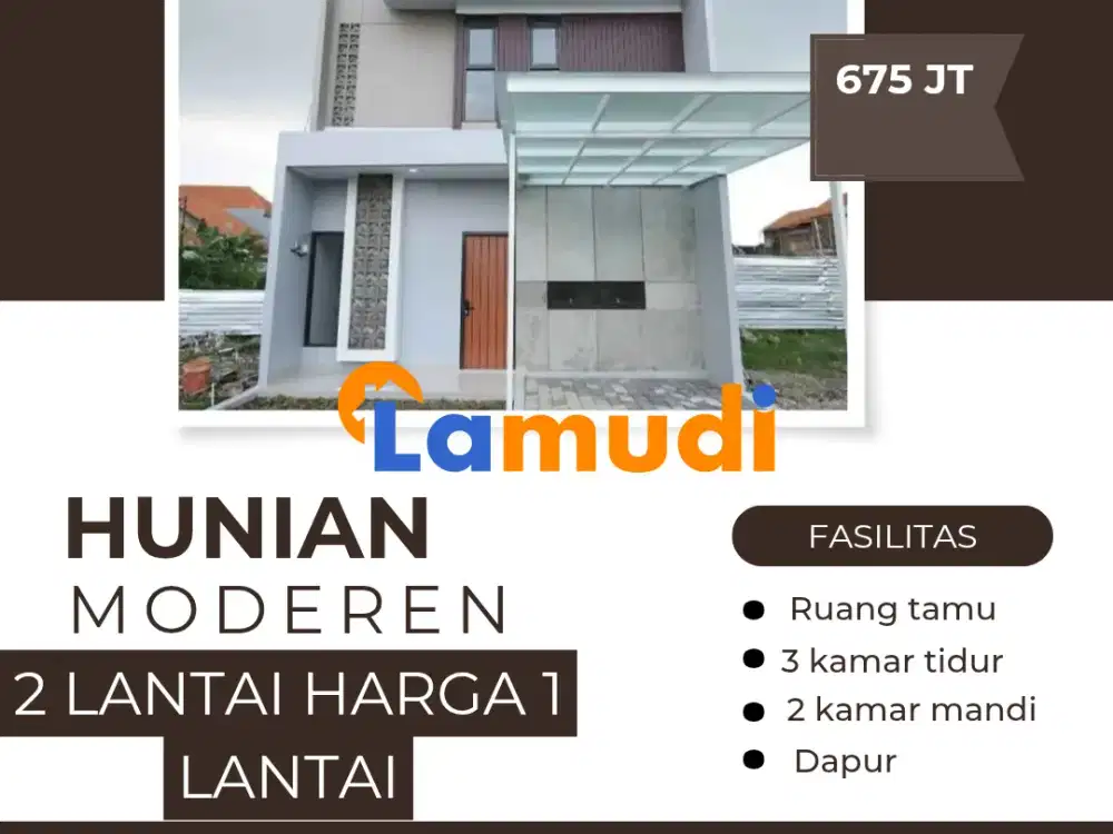 Hunian modern 2 lantai harga 1 lantai