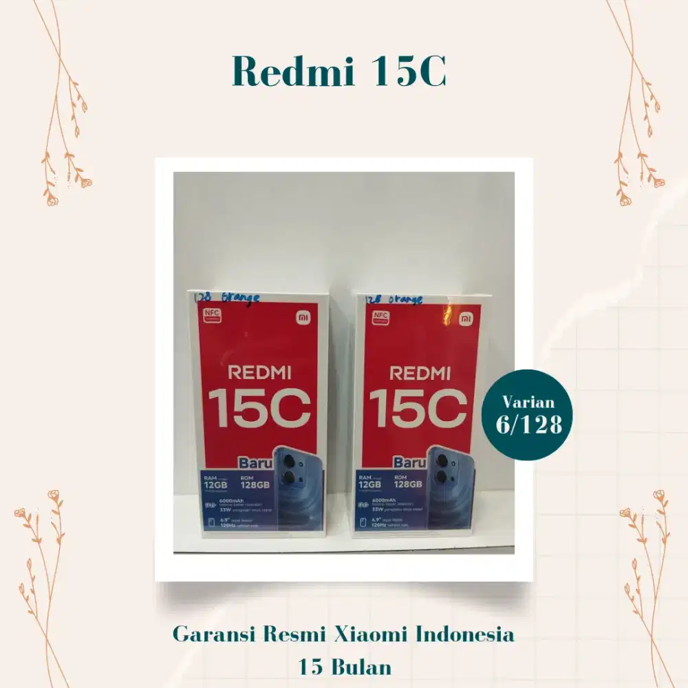 Redmi 15C Garansi Xiaomi Indonesia 15 Bulan