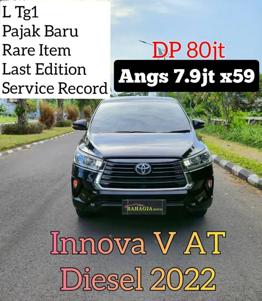 (Free BBN*) Innova Reborn V Diesel 2022 AT Solar Matic Metik 2021 Q G