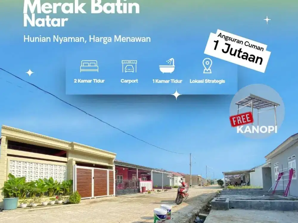 Perumahan subsidi Natar Lampung selatan luas 36/78