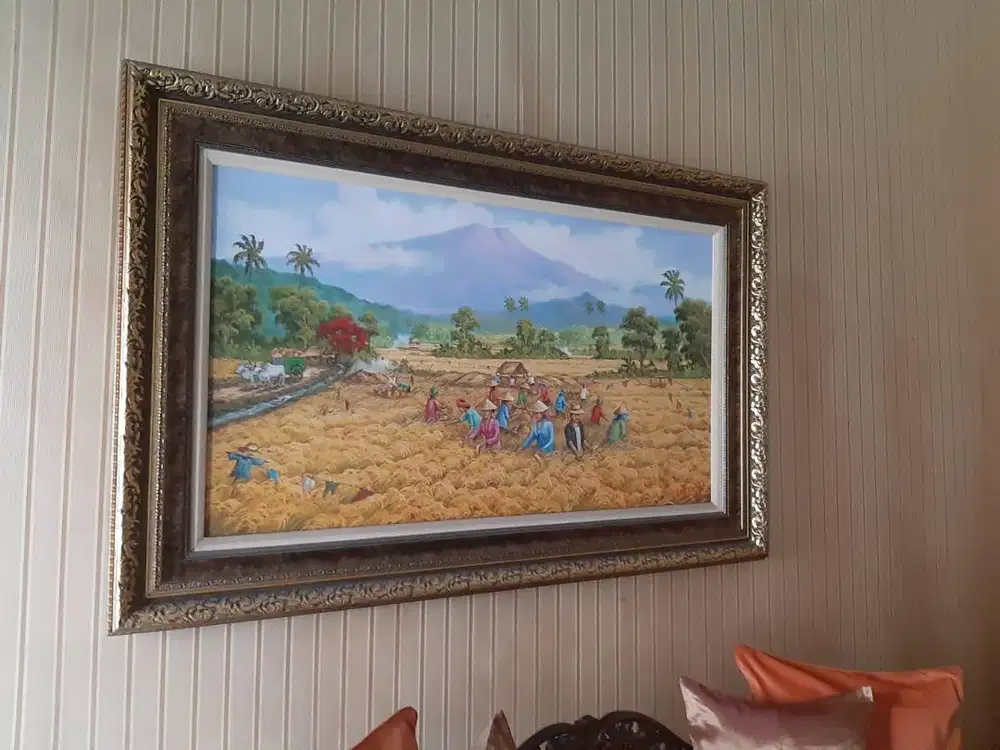 Lukisan Sawah Padi Elegan