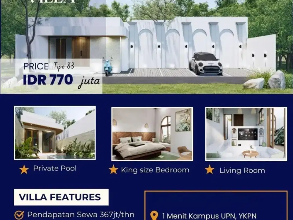 tropical garden villa full pengelolaan management profesional