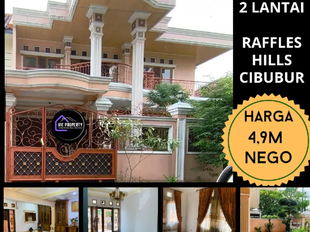 DIJUAL DIBAWAH PASARAN RUMAH SIAP HUNI DI RAFFLESS HILLS CIBUBUR