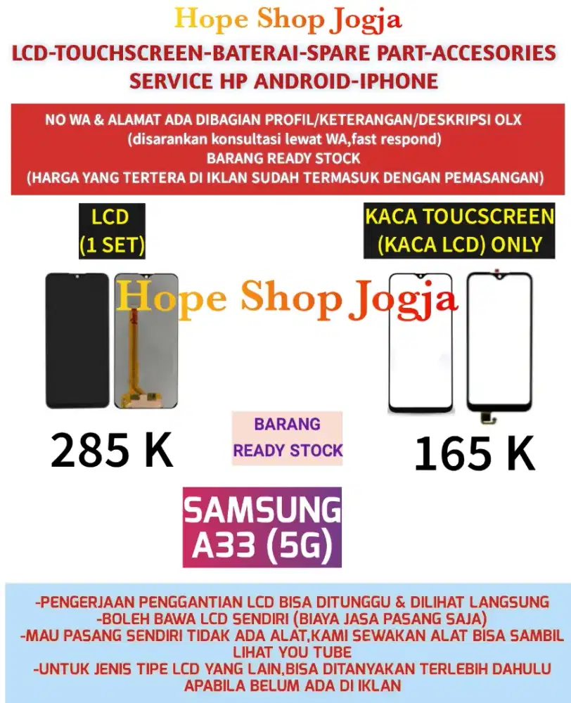 Touchscreen Baterai-LCD Samsung A33 (5G)