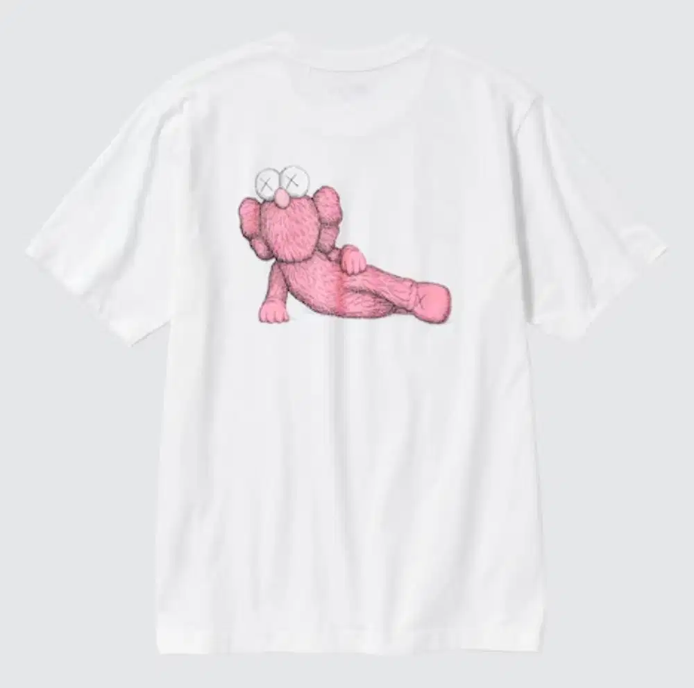 BAJU UNIQLO X KAWS PINK WHITE DOLL TEE ORIGINAL UNIQLO