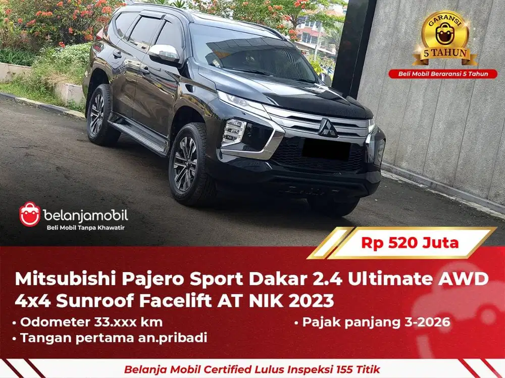 [ GARANSI 5TH ] Mitsubishi Pajero Dakar 2.4 Ultimate 4x4 AWD 2023/2024