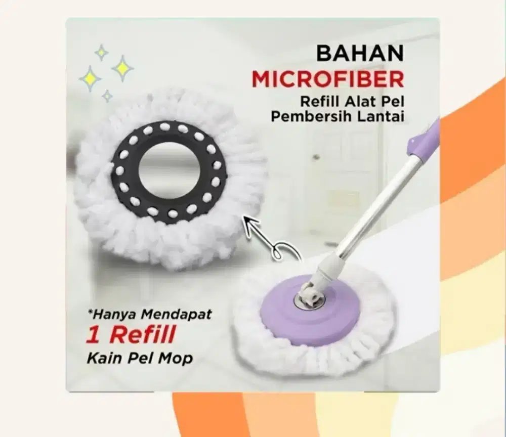 Goto Abel Kain Pel Pembersih Lantai Refill Lap Microfiber Super Mop
