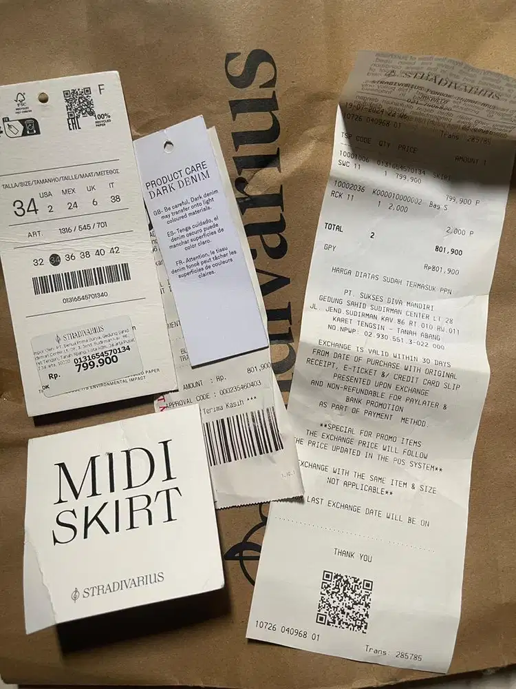 Stradivarius midi skirt