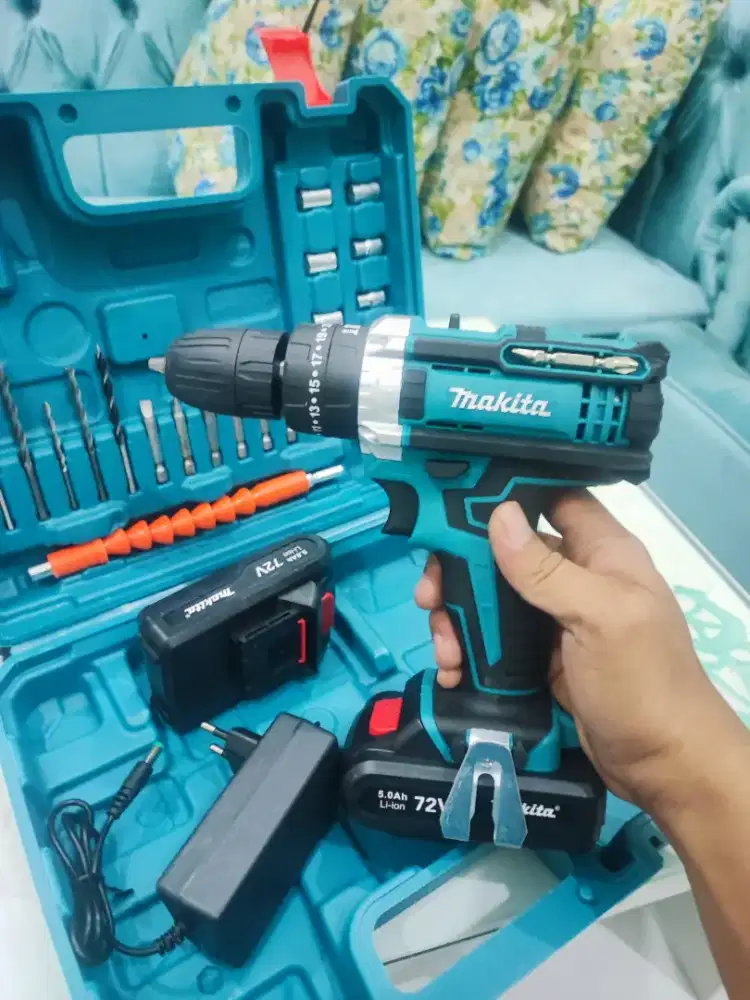 Bor batre makita full set, minat chat bisa cod