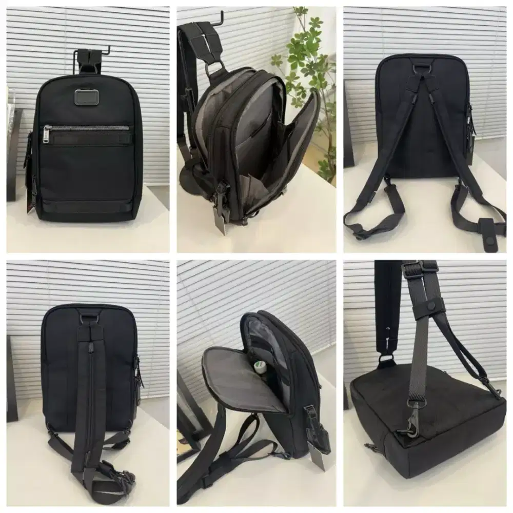 Tas Tumi Alpha Bravo Compact Backpack 2in1 Multi Slingbag Black