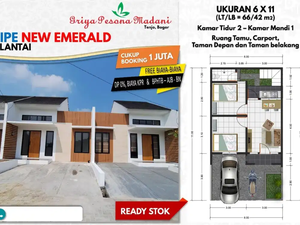 Rumah Komersil Hanya 1 Juta Rupiah