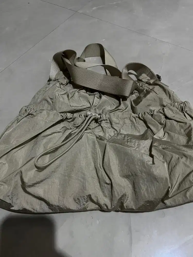 Tote/ Shoulder Bag Nylon Beige