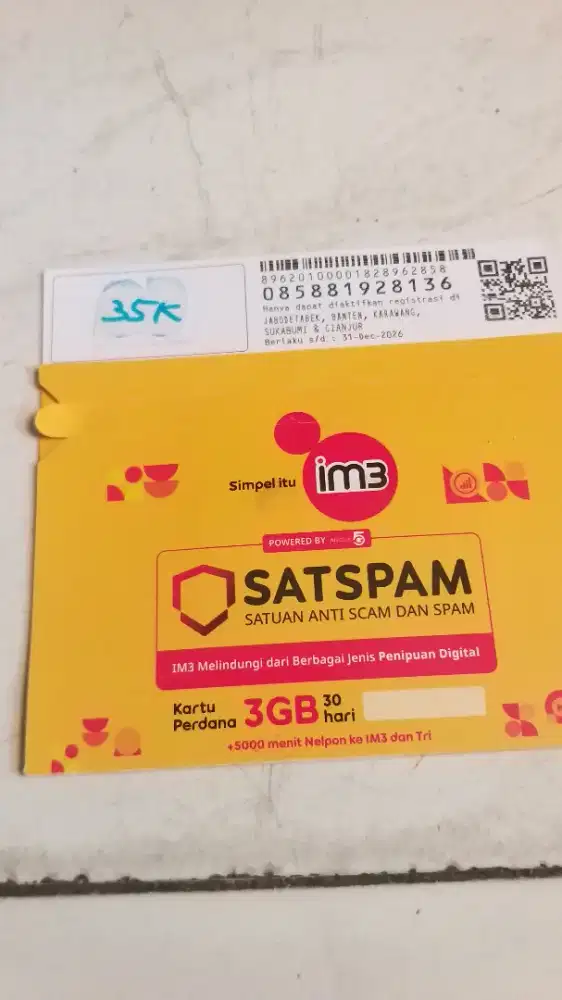 Kartu Perdana Indosat data 3GB