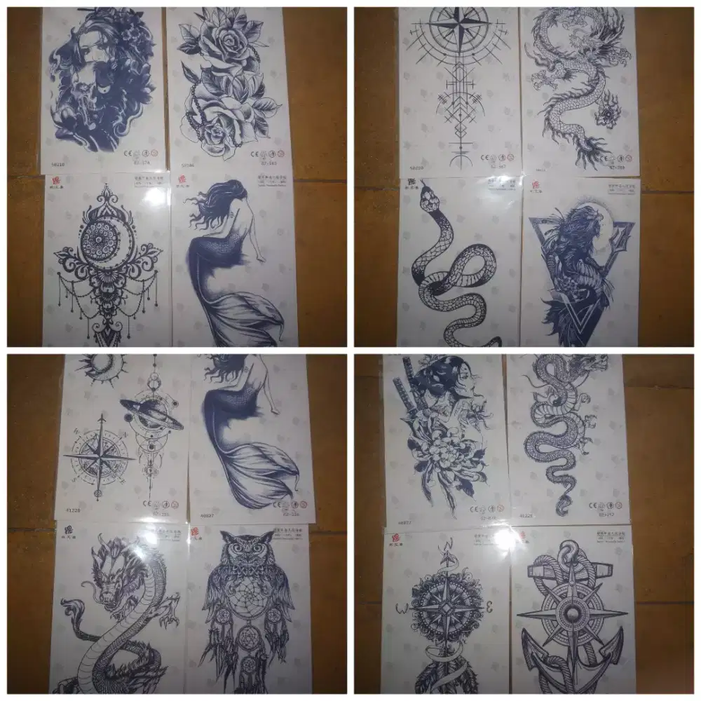 Tato temporer stiker tato fuit ink,15 hari tato temporer anti air