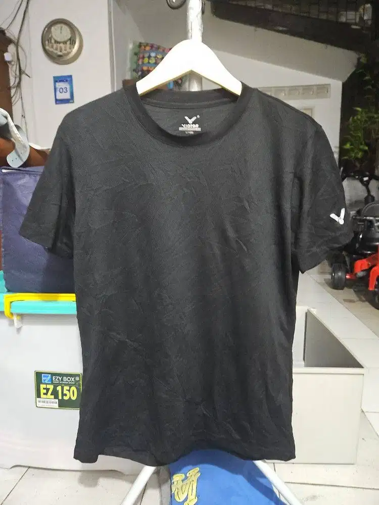 Victor logo lengan kaos olahraga baju size M