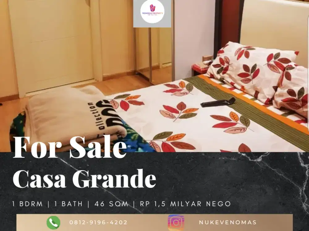 Dijual Apartement Casa Grande 1BR Full Furnished Tower Montana