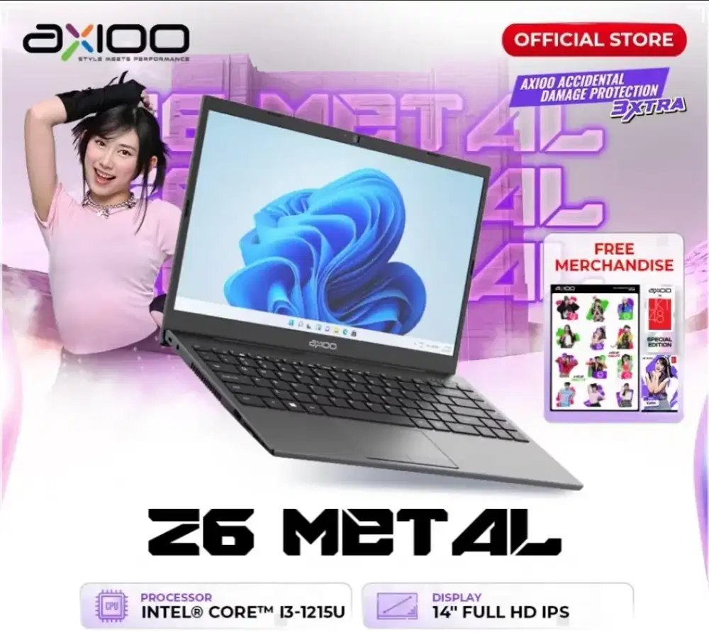 Axioo Z6 Metal 8/256GB Win11