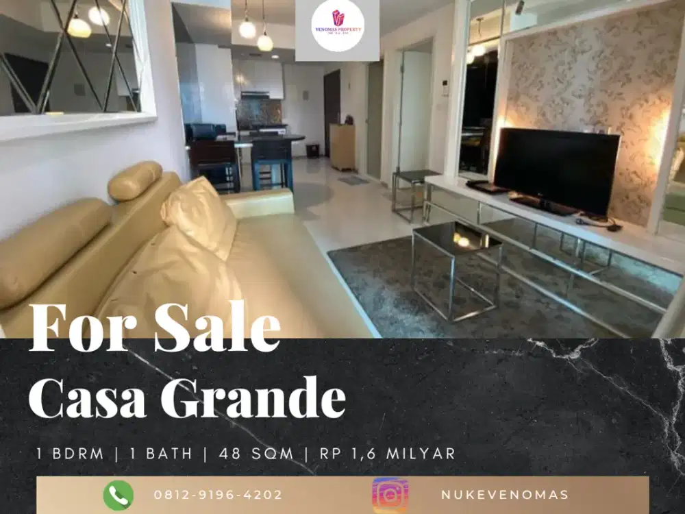Dijual Apartement Casa Grande 1BR Full Furnished Tower Montreal