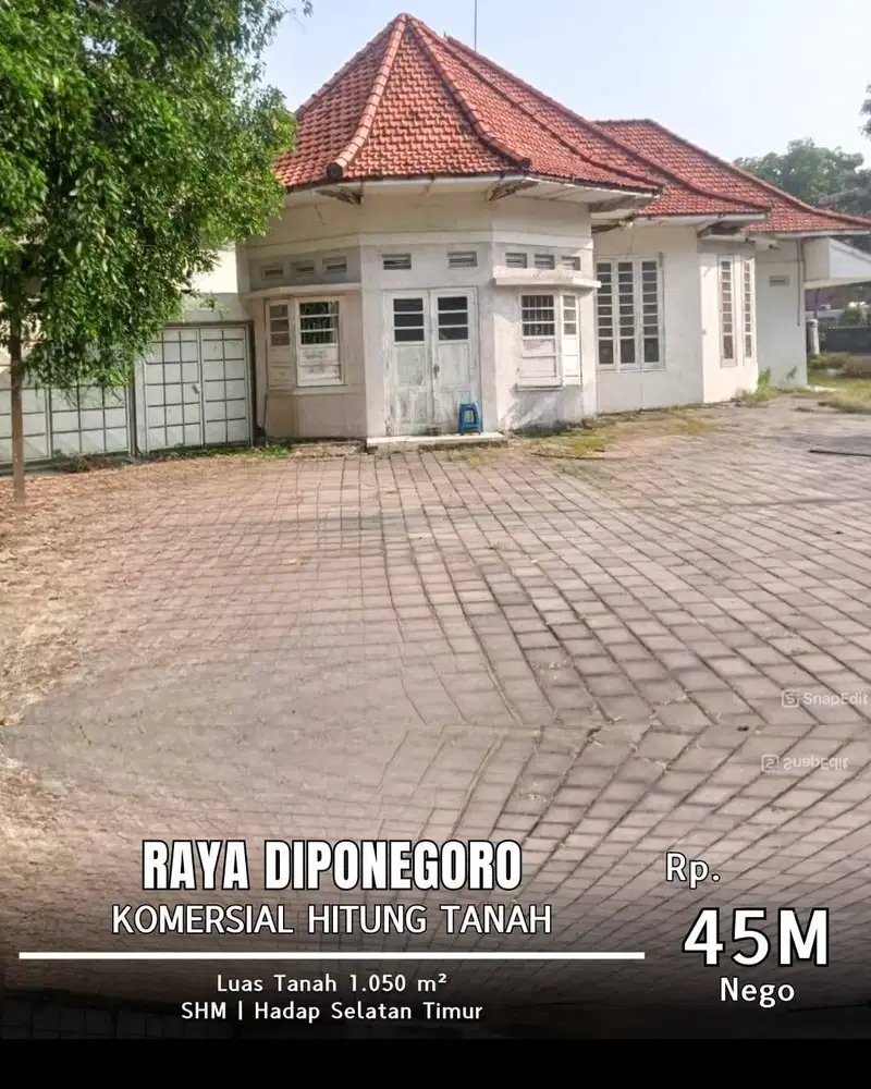 Dijual Bangunan Komersial  Raya Arjuna Surabaya Pusat