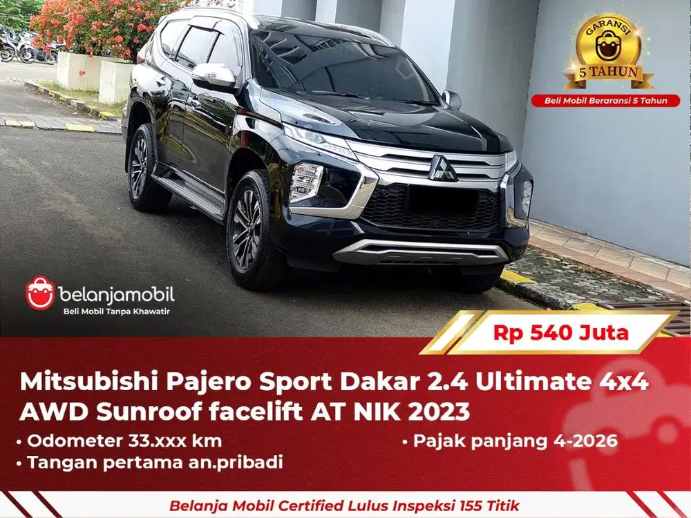 [GARANSI 5TH] Mitsubishi Pajero Sport Dakar Ultimate 4x4 AWD 2023 2024