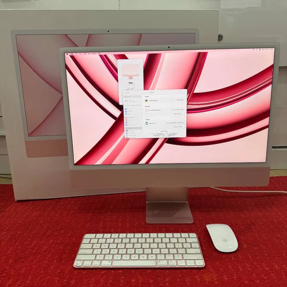 iMac 24 inch Retina 4.5K, 2021 M1 8GB/256GB 7C GPU 8C CPU resmi Pink