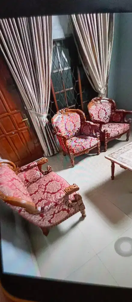 Set kursi sofa jati (3pcs)