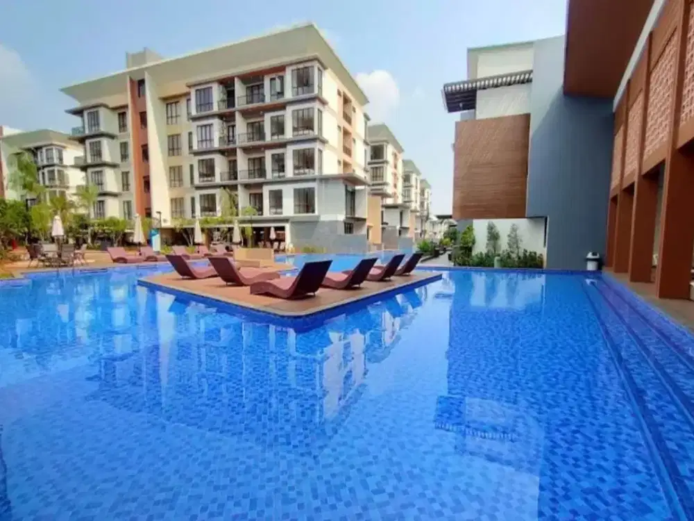 Di Jual Apartemen Asatti Vanya Park, BSD view langsung ke kolam renang
