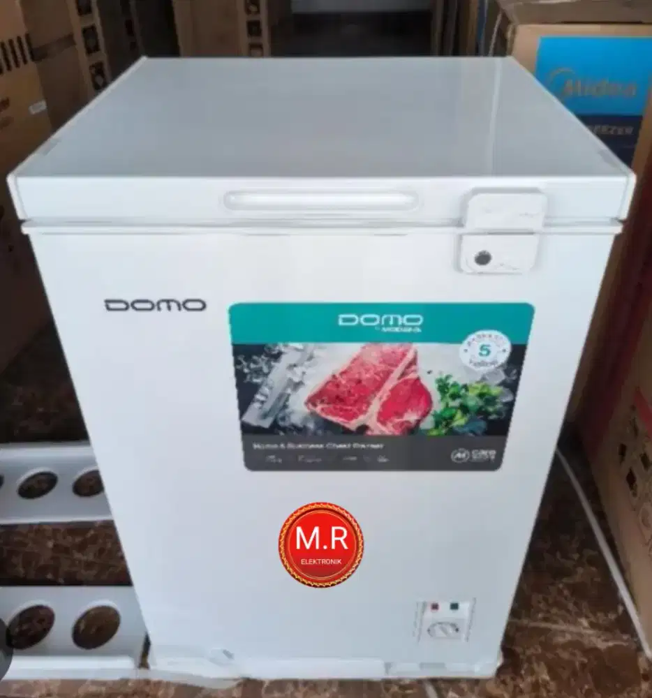 PROMO CHEST FREEZER BARU 115 LITER DOMO GARANSI RESMI 5 TAHUN