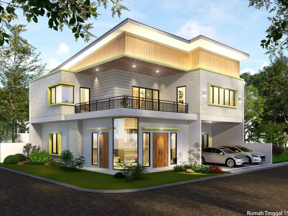 Jual Rumah Hoek Modern Minimalis Kencana Loka BSD Tangerang Selatan Banten