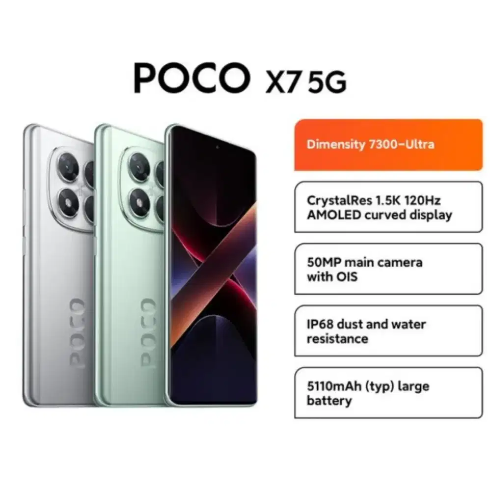 Poco x7 5g. Bisa cicil kredit tanpa dp